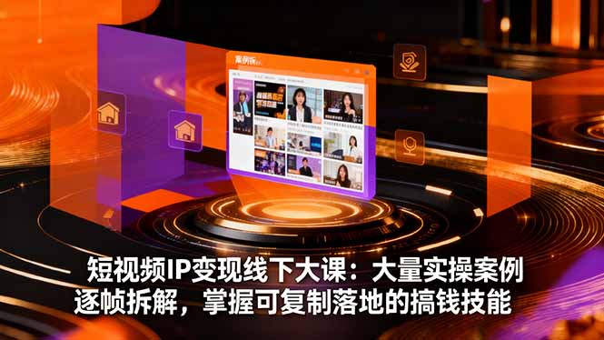 07f5fca4781ccec.jpg (16411期)短视频IP变现线下大课:大量实操案例逐帧拆解,掌握可复制落地的搞钱技能