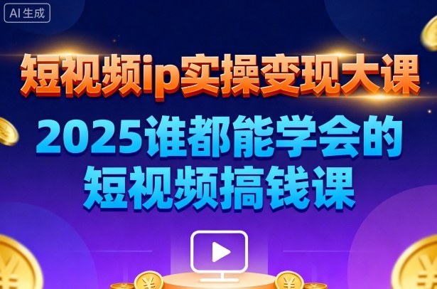2161b82f9ff9bc2.jpg 短视频ip实操变现大课,7月26-27日广州站线下课,2025谁都能学会的短视频搞钱课