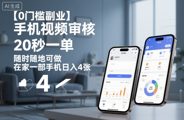 71e045940cd21ec.jpg 【0门槛副业】手机视频审核,20秒一单,随时随地可做,在家一部手机日入4张【揭秘】
