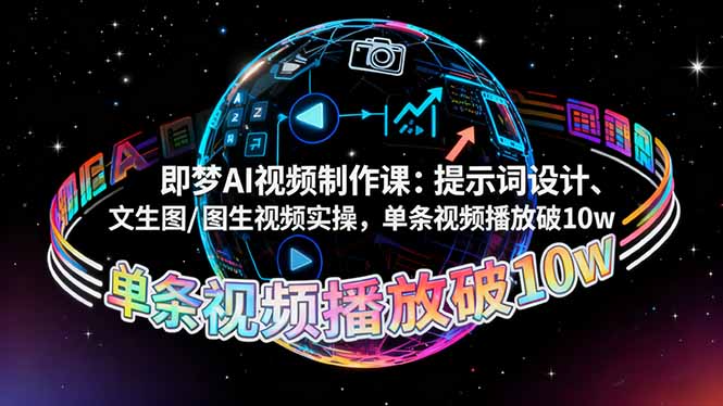 8669b7f2d265942.jpg (16417期)即梦AI视频制作课:提示词设计、文生图/图生视频实操,单条视频播放破10w