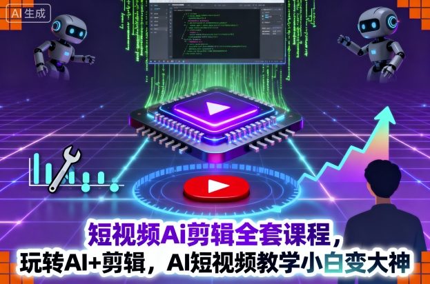 88b0f6df654dbb7.jpg 短视频Ai剪辑全套课程,玩转AI+剪辑,AI短视频教学小白变大神