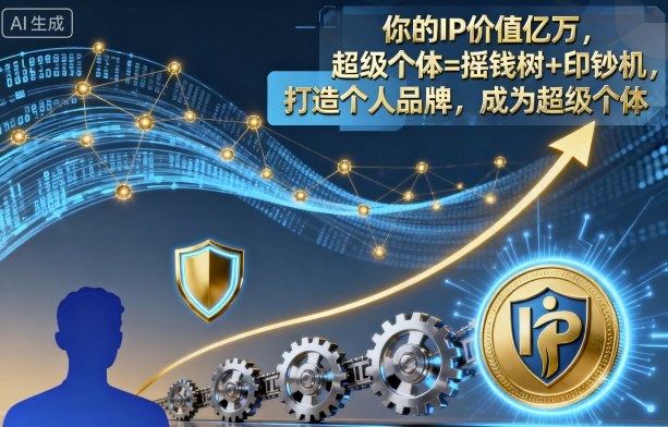 91c42b34b53c8af.jpg 你的IP价值亿万,超级个体=摇钱树+印钞机,打造个人品牌,成为超级个体