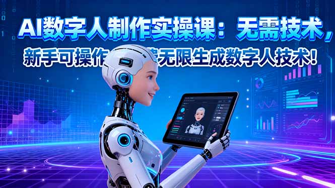 92f596de63126ec.jpg (16376期)AI数字人制作实操课:无需技术,新手可操作,免费无限生成数字人技术!