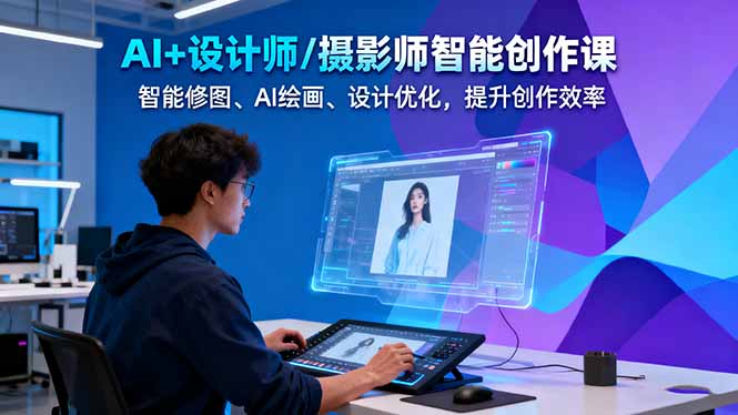 b11e8d53fcc434c.jpg (16398期)AI+设计师/摄影师智能创作课:智能修图、AI绘画、设计优化,提升创作效率
