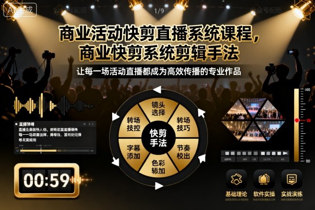 db0319f2f656bc0.jpg 商业活动快剪直播系统课程,商业快剪系统剪辑手法