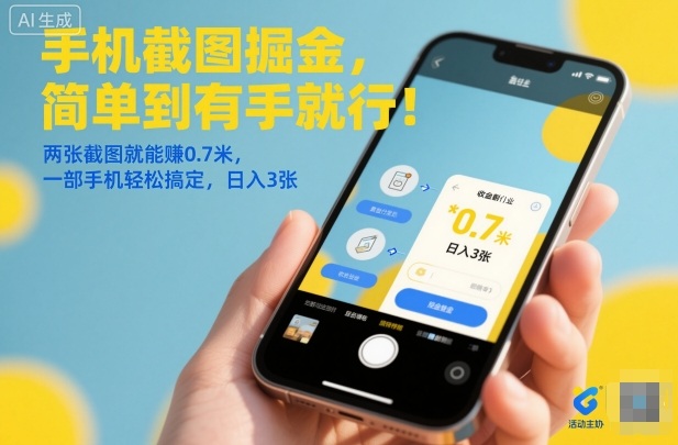 27102e0ffad0ab2.jpg 手机截图掘金,简单到有手就行!两张截图就能賺0.7米,一部手机轻松搞定,日入3张【揭秘】
