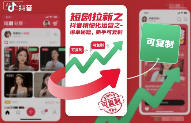 826e2440d45fd76.jpg 短剧拉新之抖音精细化运营之爆单秘籍,新手可复制