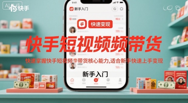 8db0ae65c1e3019.jpg 快手短视频带货,快速掌握快手短视频带货核心能力,适合新手快速上手变现