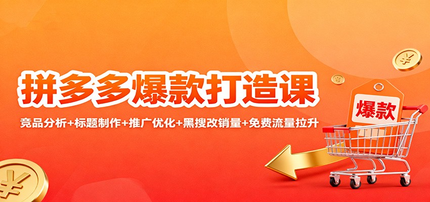 9a2d0634d7f6553.jpg 拼多多爆款打造课:竞品分析+标题制作+推广优化+黑搜改销量+免费流量拉升