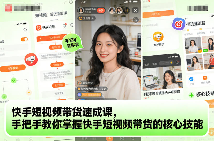 043fe36e13aa1af.jpg 快手短视频带货速成课,手把手教你掌握快手短视频带货的核心技能