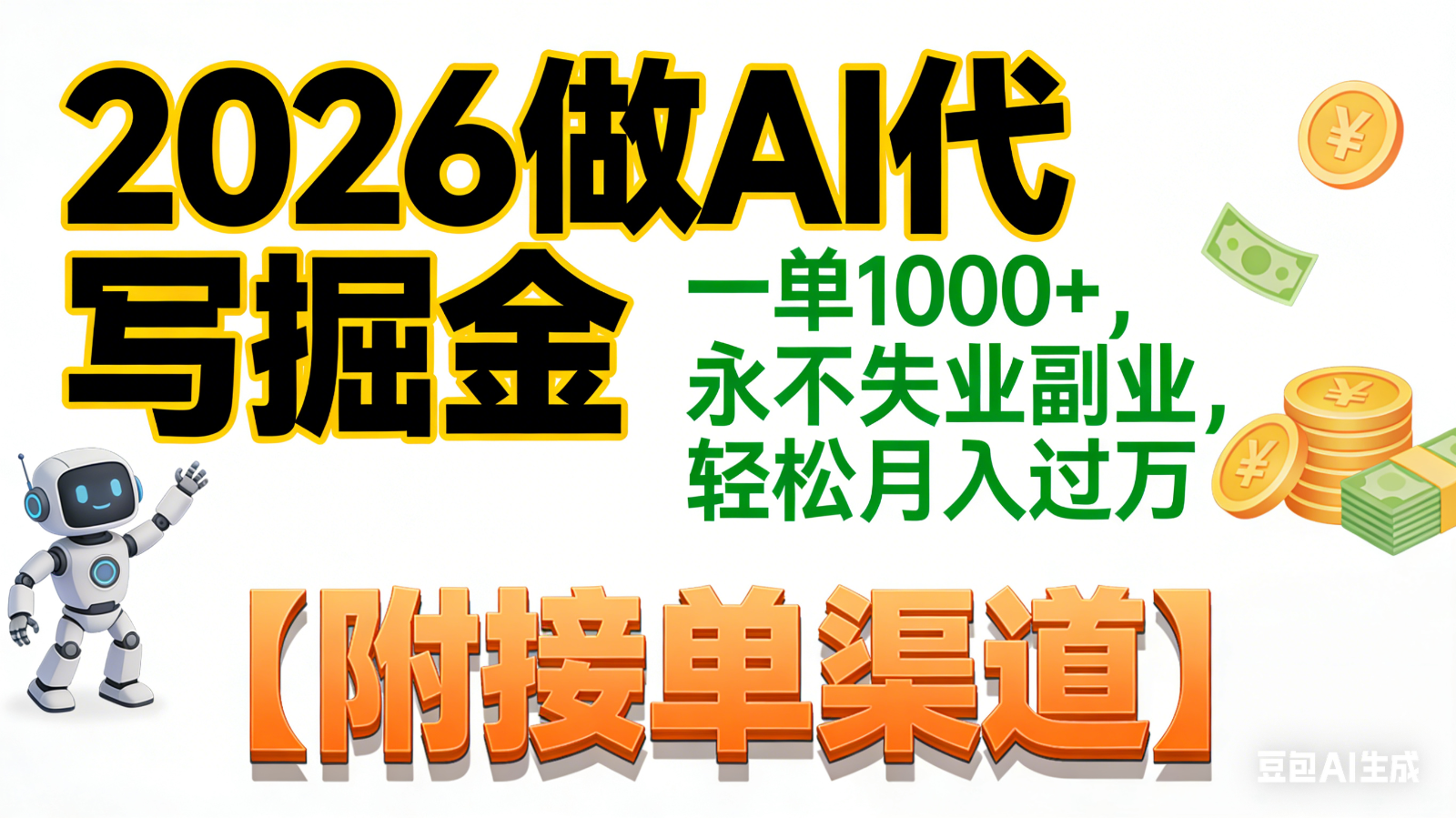 4faec28284fbf75.png 2026做AI代写掘金,一单1000+,永不失业副业,轻松月入过万,【附接单渠道】