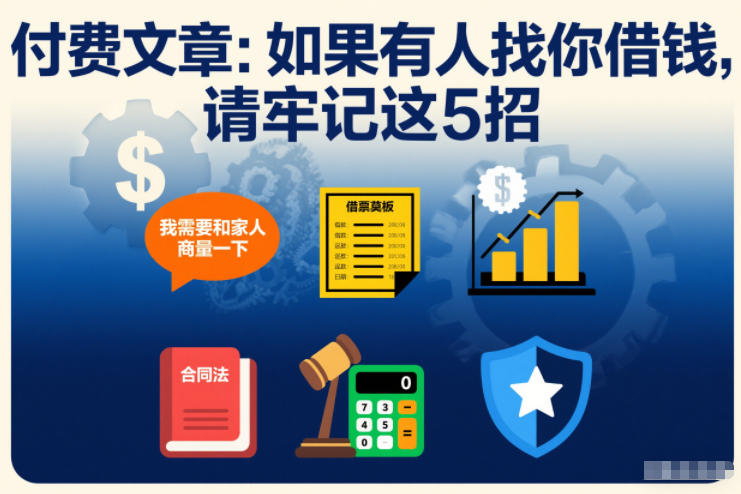 8355f528d9e1f29.jpg 付费文章:如果有人找你借钱,请牢记这5招