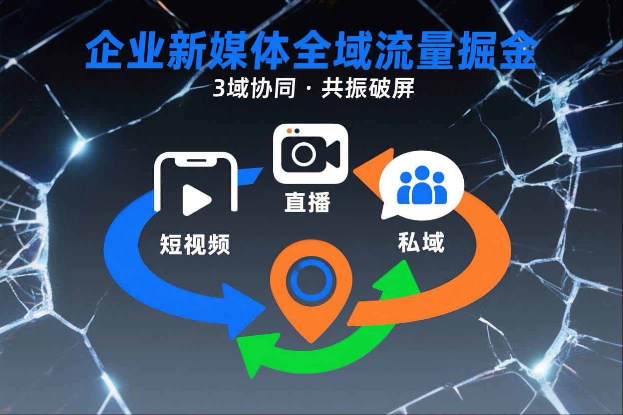 95d72eab0fa581c.jpg 短视频全域商业模式,企业新媒体全域流量掘金,3域协同,共振破屏,短视频-直播-私域-地域