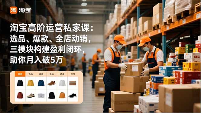 f84a66d8971dad9.jpg (16865期)淘宝高阶运营私家课:选品、爆款、全店动销,三模块构建盈利闭环,助你月入破5万