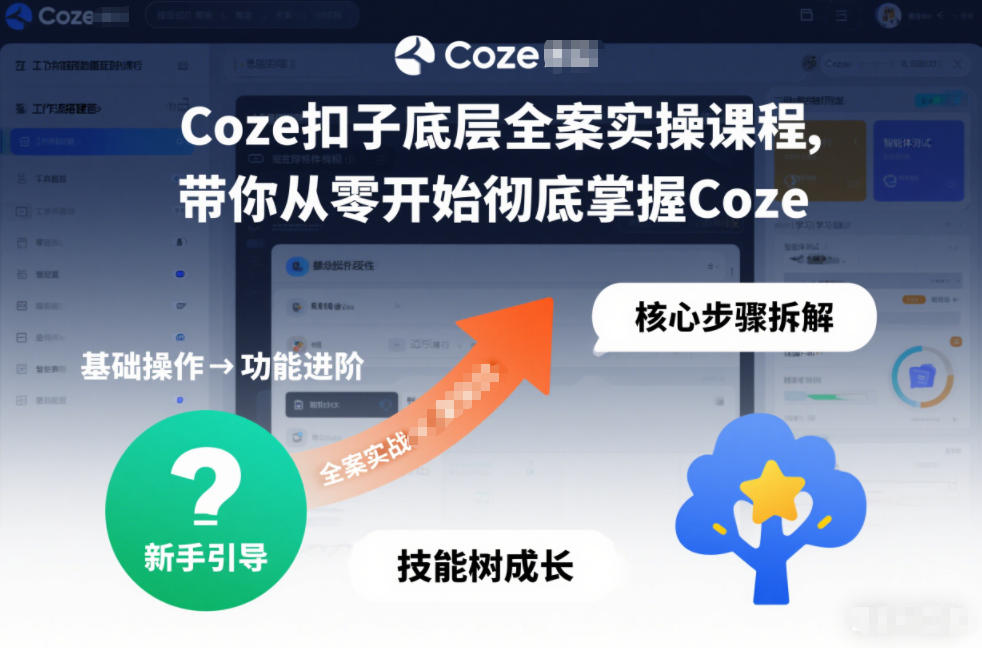 02e32674c1f8e00.jpg Coze扣子底层全案实操课程,带你从零开始彻底掌握Coze