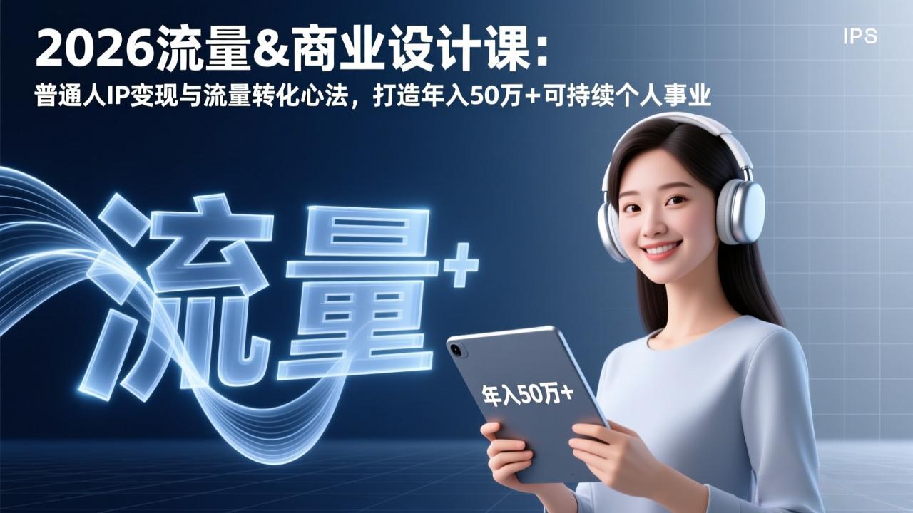 044dba6ae7bb1c5.jpeg (17246期)2026流量&商业设计课:普通人IP变现与流量转化心法,打造年入50万+可持续个人事业