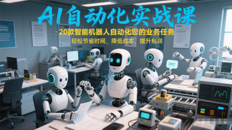 32f400bfde0cff2.jpg AI自动化实战课:20款智能机器人自动化您的业务任务,轻松节省时间,降低成本,提升利润