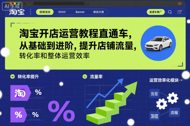 654f146d55c4b6b.jpg 淘宝开店运营教程直通车,从基础到进阶,提升店铺流量,转化率和整体运营效率(更新26年1月)