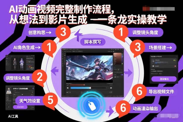 901fdf1ca9b8260.jpg AI动画视频完整制作流程,从想法到影片生成一条龙实操教学