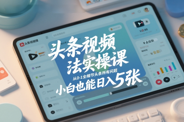 c25ea40602976ad.jpg 头条视频玩法实操课,从0-1全细节头条所有问题,小白也能日入5张