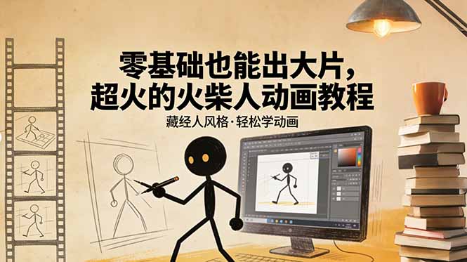 004998c3c34f0da.jpg (17464期)零基础也能出大片,超火的火柴人动画教程(藏经人风格)