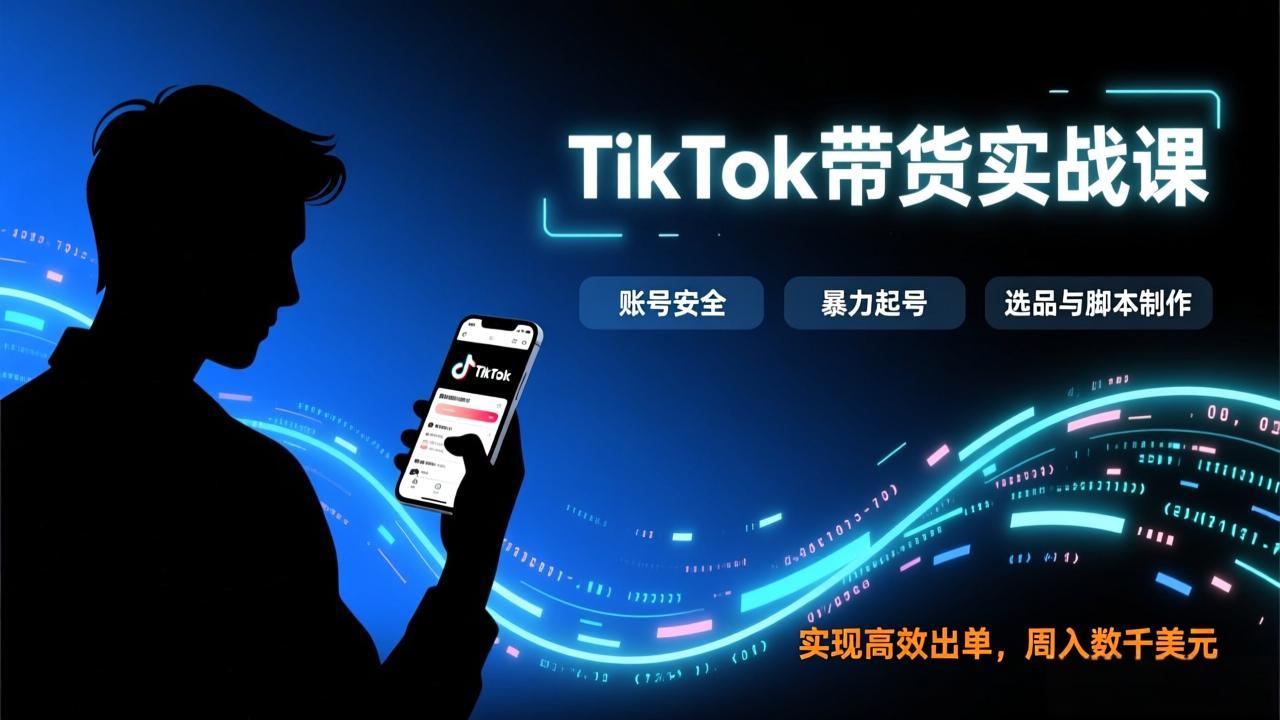 446559ec15b02e8.jpeg (17278期)TikTok带货实战课,涵盖账号安全、暴力起号、选品与脚本制作,实现高效出单,周入数千美元