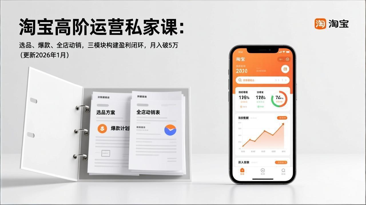 ff1433affd5b371.jpeg (17280期)淘宝高阶运营私家课:选品、爆款、全店动销,三模块构建盈利闭环,月入破5万(更新26年1月)