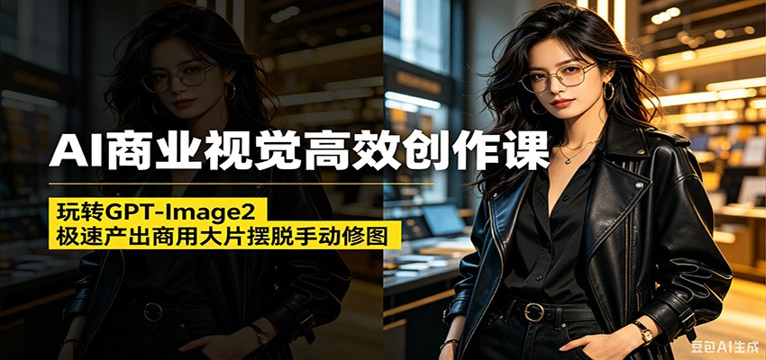 1af346cf88e517a.jpg AI商业视觉高效创作课:玩转GPT-Image2,极速产出商用大片摆脱手动修图