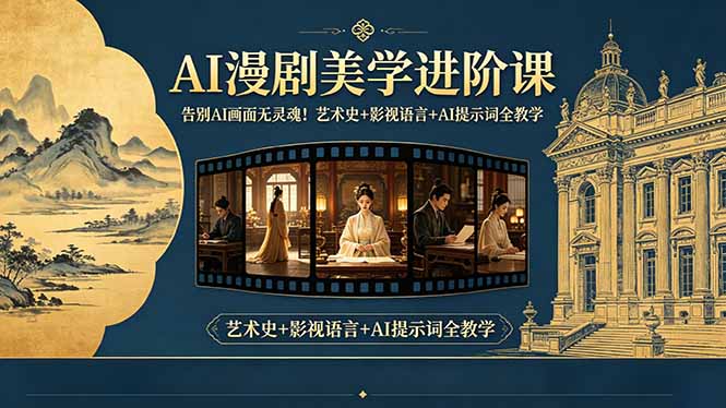 215b6ddac23b025.jpg (18480期)告别AI画面无灵魂!AI漫剧美学进阶课,艺术史+影视语言+AI提示词全教学