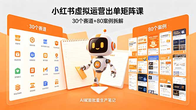 43712c81887409b.jpg (18341期)小红书虚拟运营出单矩阵课:30个赛道+80案例拆解,AI赋能批量生产笔记