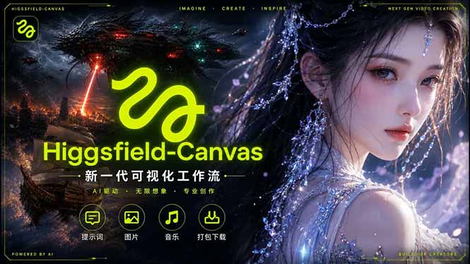 5e7a94bb3915861.jpg (18502期)Higgsfield Canvas AI视频制作详解,节点式工作流搭建,重构新式视频创作完整教程