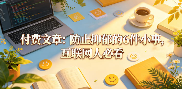 7d254e821b9298b.jpg 付费文章:防止抑郁的6件小事,互联网人必看!