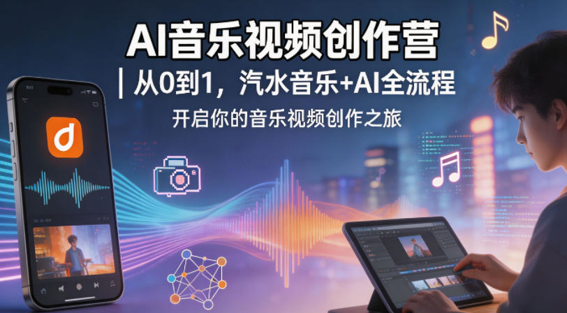 8d2bd23c6b2b94d.jpg AI音乐视频创作营|从0到1,汽水音乐+AI全流程,开启你的音乐视频创作之旅