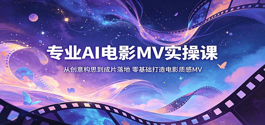 9f3d1fe149918b9.jpg 专业AI电影MV实操课:从创意构思到成片落地,零基础打造电影质感MV