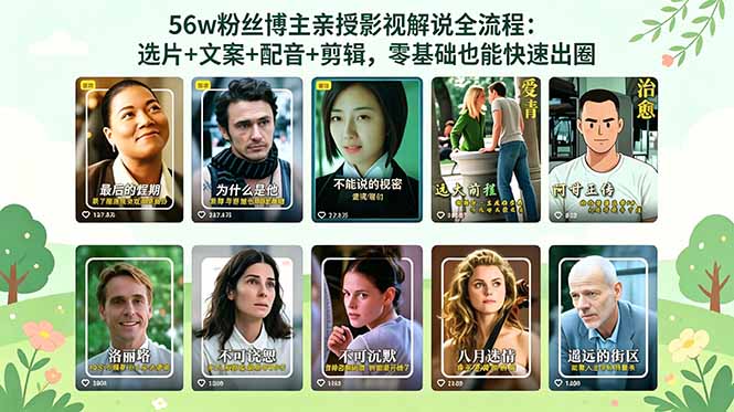 b2ebec9f4af9064.jpg (18579期)56万粉丝博主亲授影视解说全流程:选片+文案+配音+剪辑,零基础也能快速出圈