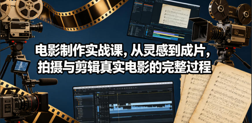 16127eb33a7fb7e.jpg 电影制作实战课,从灵感到成片,拍摄与剪辑真实电影的完整过程【原创双语字幕】