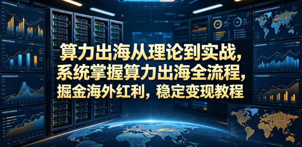 18925882afc6a33.jpg 算力出海从理论到实战,系统掌握算力出海全流程,掘金海外红利,稳定变现教程