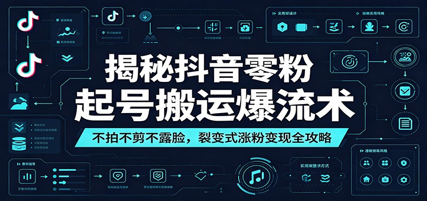 4adf2f7ec18cfe9.jpg 揭秘抖音零粉起号搬运爆流术:不拍不剪不露脸,裂变式涨粉变现全攻略