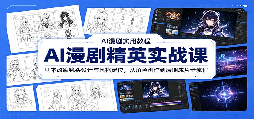 62449635f8730eb.jpg AI漫剧精英实战课:剧本改编镜头设计与风格定位,从角色创作到后期成片全流程