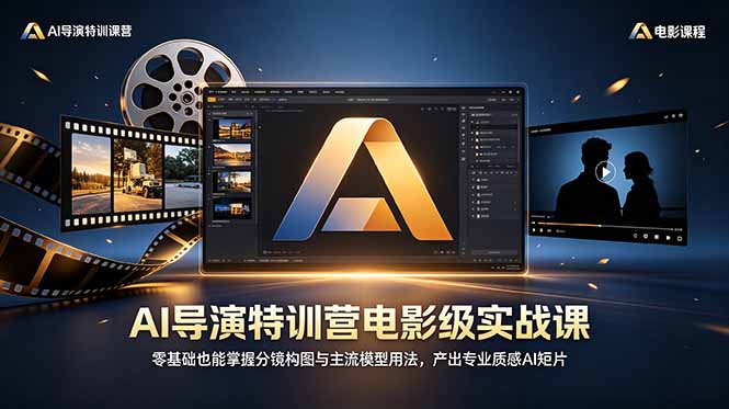9ae7be9de0606dd.jpg (18804期)AI导演特训营电影级实战课,零基础也能掌握分镜构图与主流模型用法,产出专业质感AI短片