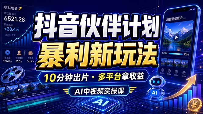 da936903ae910d0.jpg (18869期)抖音伙伴计划最新玩法,无需配音剪辑,10分钟出一条原创视频,轻松日入三位数