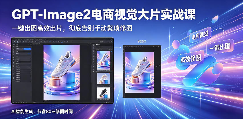 fc631f9c2296993.jpg GPT-Image2电商视觉大片实战课,一键出图高效出片,彻底告别手动繁琐修图(更新)