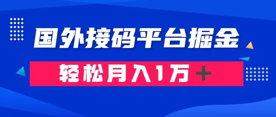 fy2055期-通过国外接码平台掘金： 成本1.3，利润10＋，轻松月入1万＋