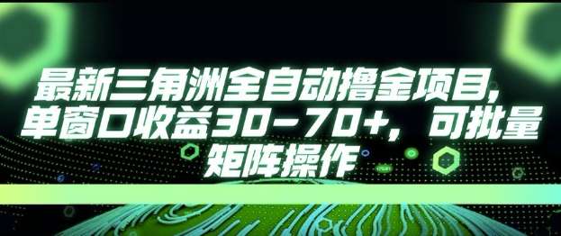 最新AI全自动游戏撸金项目，单窗口收益30【揭秘】