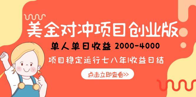 （15166期）美金对冲创业项目，日收益1000