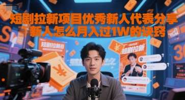 d9edb66a77746b8.jpg 短剧拉新项目优秀新人代表分享新人怎么月入过1W的诀窍