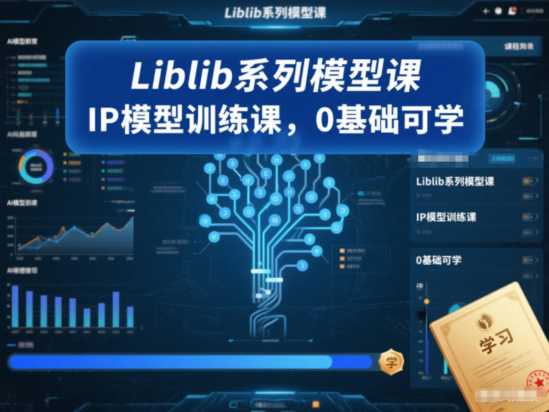 Liblib系列模型课，IP模型训练课，0基础可学
