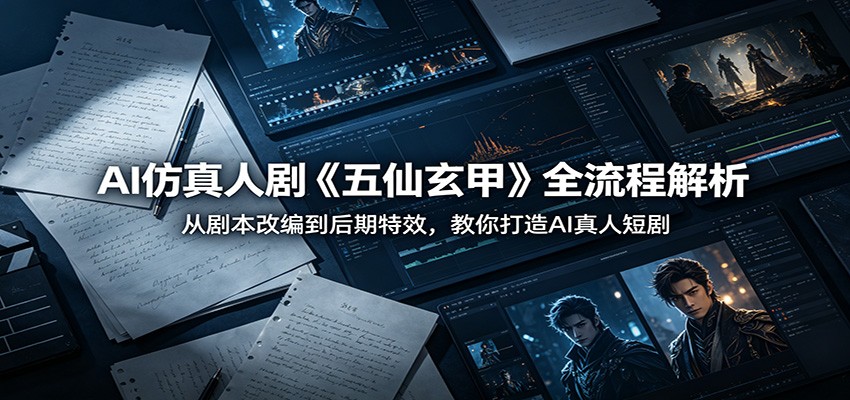 AI仿真人剧《五仙玄甲》全流程解析：从剧本改编到后期特效，教你打造AI真人短剧