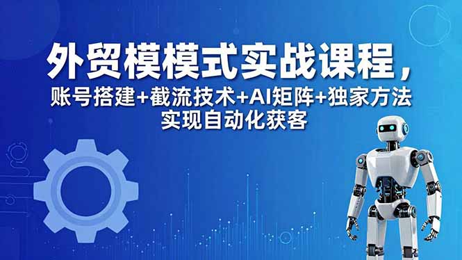 （18367期）外贸新模式实战课程-更新5月，账号搭建+截流技术+AI矩阵+独家方法实现自动化获客